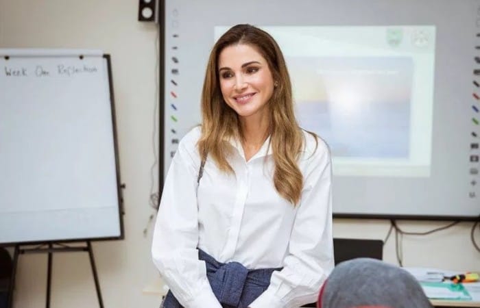 Queen Rania of Jordan is celebrating teachers