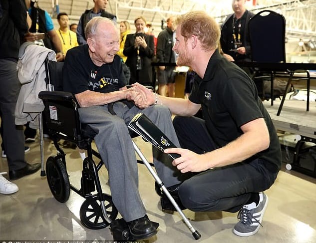 Prince Harry’s work was highly appreciated by 102-year-old World War II veteran