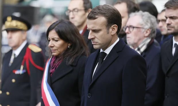 Emmanuel Macron, François Hollande attend low-key memorials two years after Paris attacks