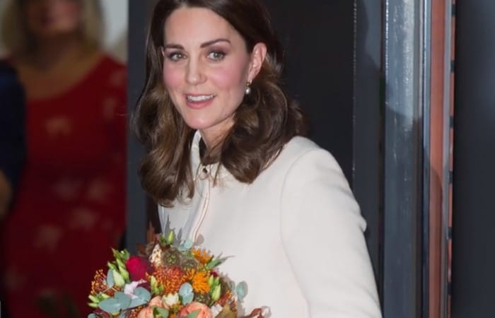 Kate Middleton properly revealed her baby bump for the first time