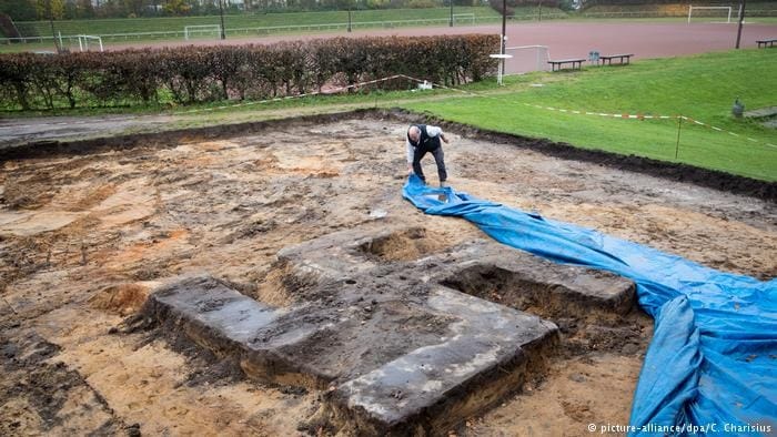 Giant swastika unearthed under Hamburg sports field