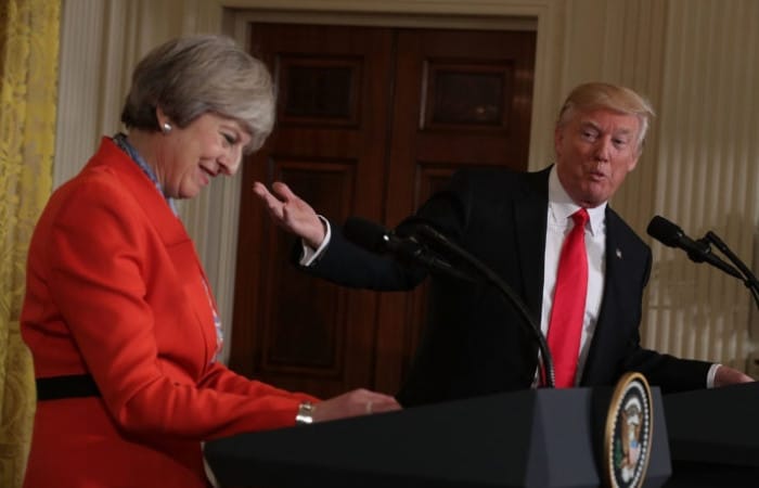 Trump’s London visit still uncertain after call with May as tensions continue