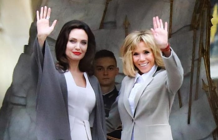 Angelina Jolie, Brigitte Macron meet in Paris