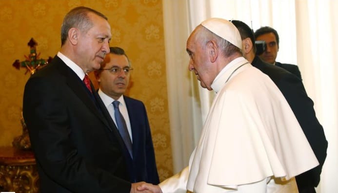 President Erdogan, Pope Francis meet in Vatican City