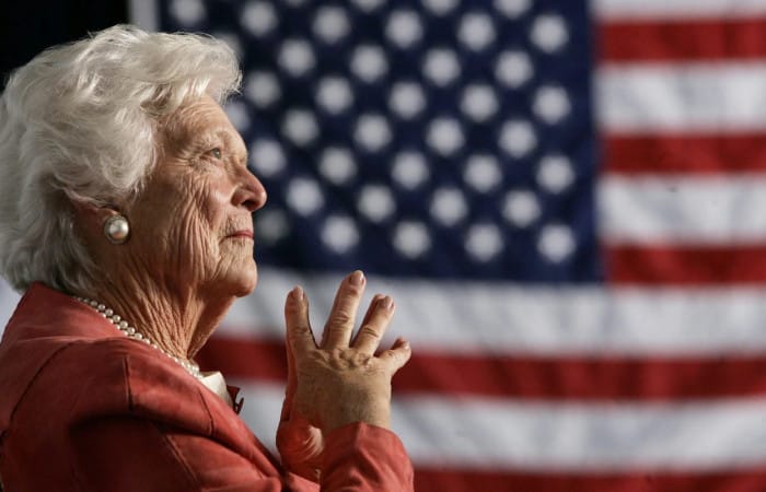 Barbara Bush, former first lady, dies aged 92