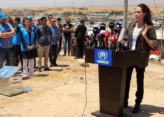 Angelina Jolie meets Syrian refugees in Iraq