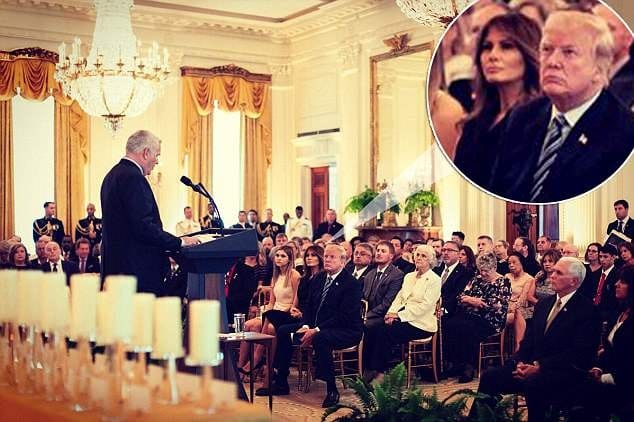 Melania Trump attends first official event after 24-day absence from public eye
