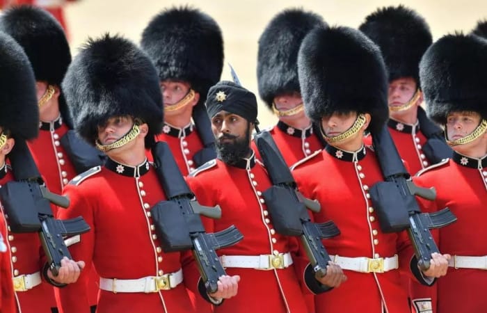 Trooping the Colour: Sikh soldier wears a turban instead of bearskin hat for Queen’s birthday