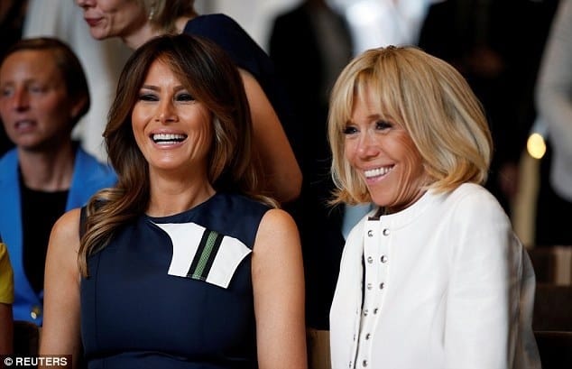 Brigitte Macron joined Donald Trump and Melania at a working dinner in Brussels