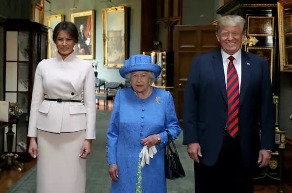 Trumps breached the protocol while meeting with Queen Elizabeth at Windsor Castle