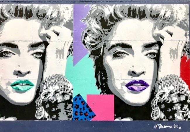 Madonna is turning 60, London gay artist created a stunning mural in her honour