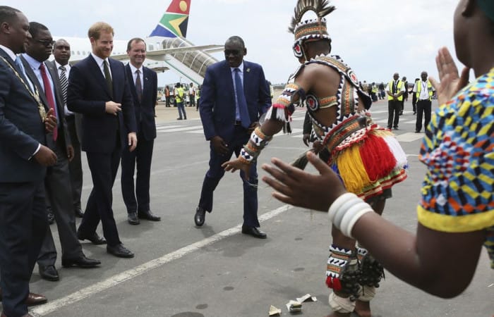 Prince Harry arrives in Zambia for royal tour without ‘exhausted’ Meghan
