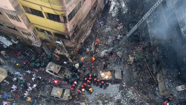 At least 70 die in Bangladesh plastics warehouse fire
