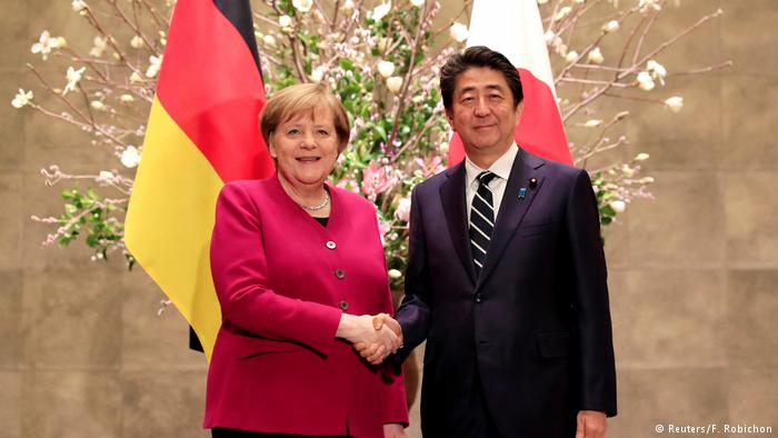 Merkel, Abe meet for negotiations on trade and nuclear arms control