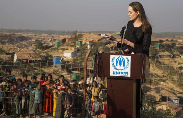 Angelina Jolie visits Rohingya Muslim refugees in Bangladesh