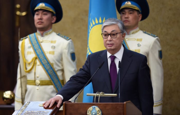 New Kazakhstan president sworn in, praises predecessor, pledges continuity