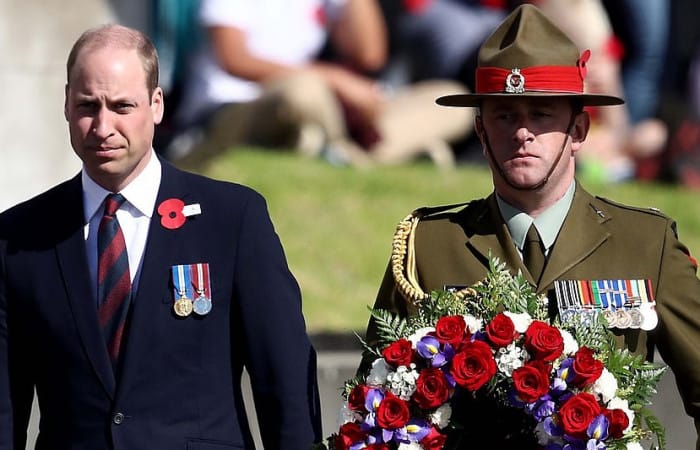 Prince William kicks off New Zealand tour on Anzac Day meeting Jacinda Ardern