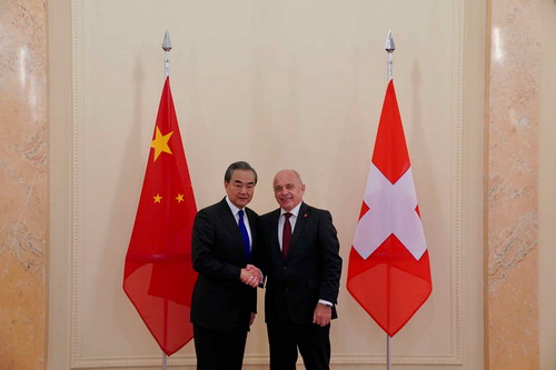 Swiss President Ueli Maurer Meets with Chinese foreign minister Wang Yi