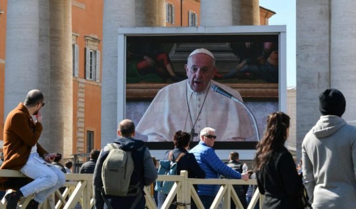 Pope holds his first-ever online general audience with Italy on lockdown