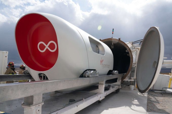 Virgin Hyperloop hosts its first human jorney