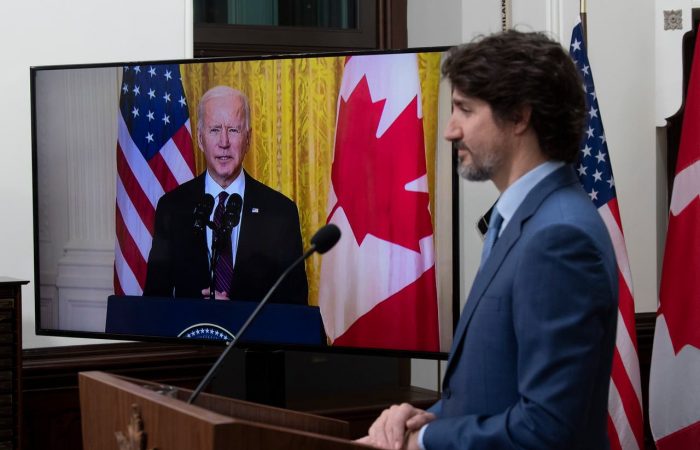 Biden, Trudeau hold first bilateral meeting virtually