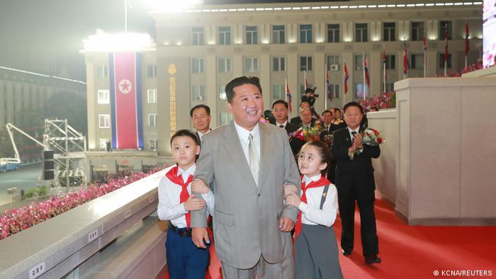 North Korea stages military parade without ICBMs