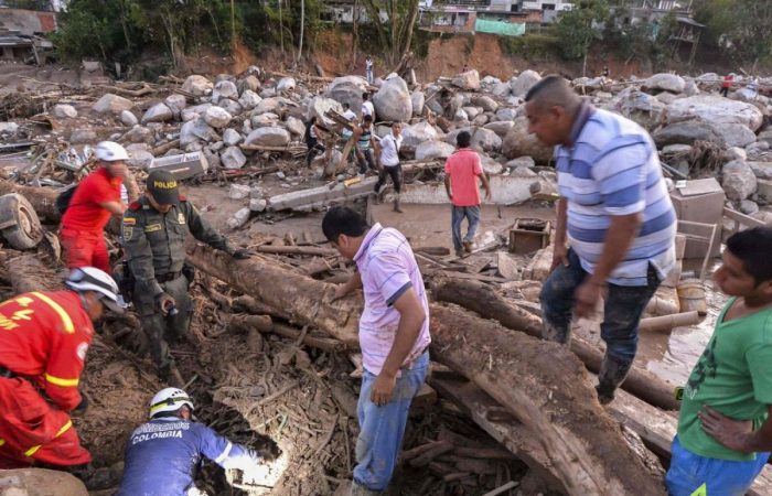 Landslide in Colombia leaves 6 people dead, 20 missing
