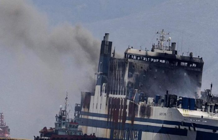 Greece: Search resumes for three people still missing after Euroferry fire