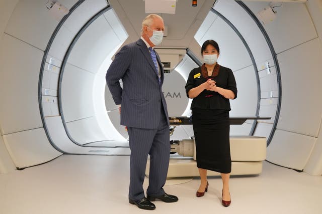 Prince Charles praises NHS as he opens cancer treatment centre