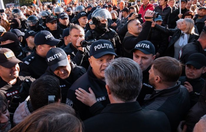 65 people were arrested at a rally in Chisinau.