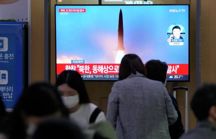 The South Korean military told about the launch of three DPRK ballistic missiles.
