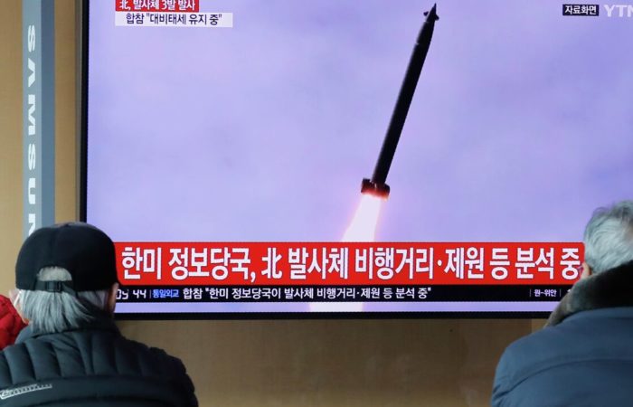 North Korea launched six surface-to-air missiles.