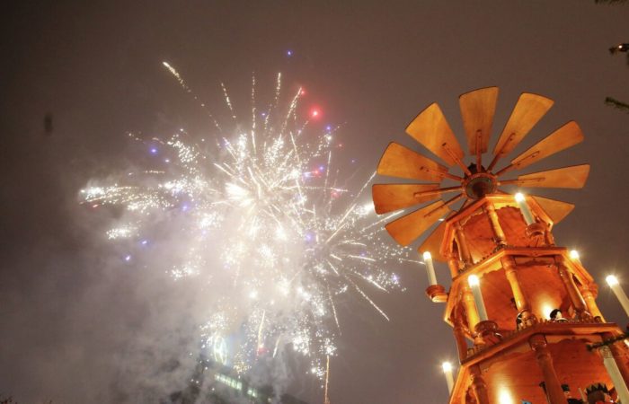 In Germany, after a two-year ban, fireworks were allowed again.