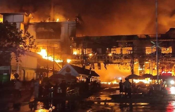 Ten people have died in a casino fire in Cambodia.