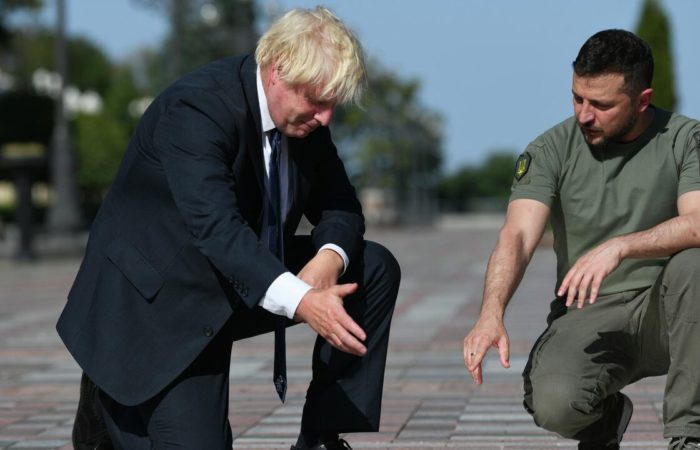 Zelensky met with Boris Johnson.
