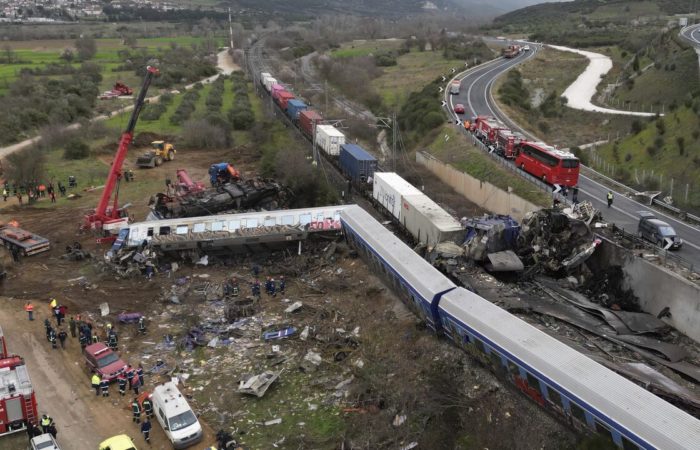 Protesters in Athens are demanding an investigation into the cause of the train collision.