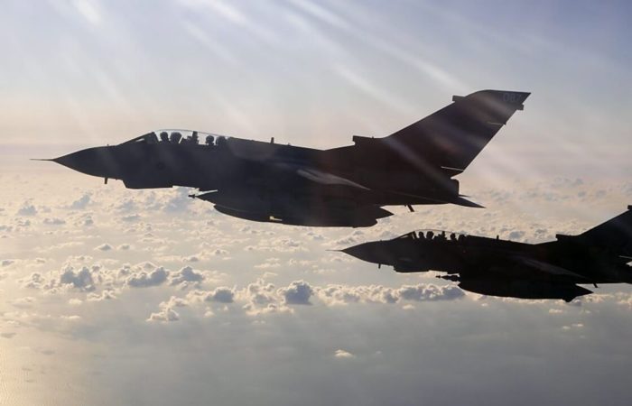 The British Air Force said it had escorted Russian planes near Estonia.