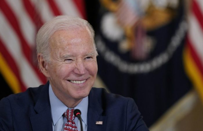 Biden laughed at the dismissed Tucker Carlson.