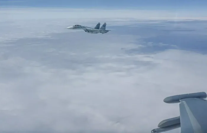 British and German Air Forces escorted Russian planes over the Baltic Sea