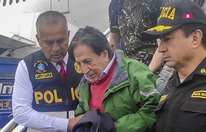 Former Peruvian President Toledo extradited to his homeland from the United States.