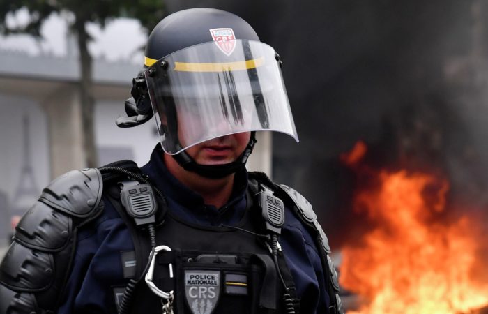 Tear gas was used against climate activists in Paris.