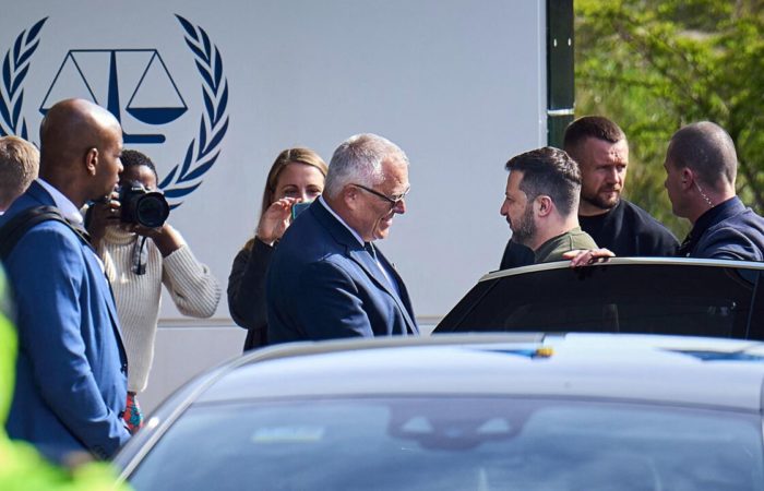 Zelensky arrived at the International Criminal Court in The Hague.