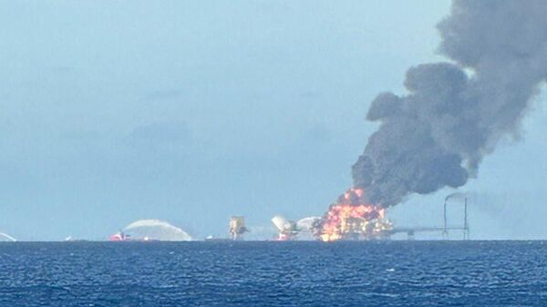 There was an explosion on a platform in the Gulf of Mexico.