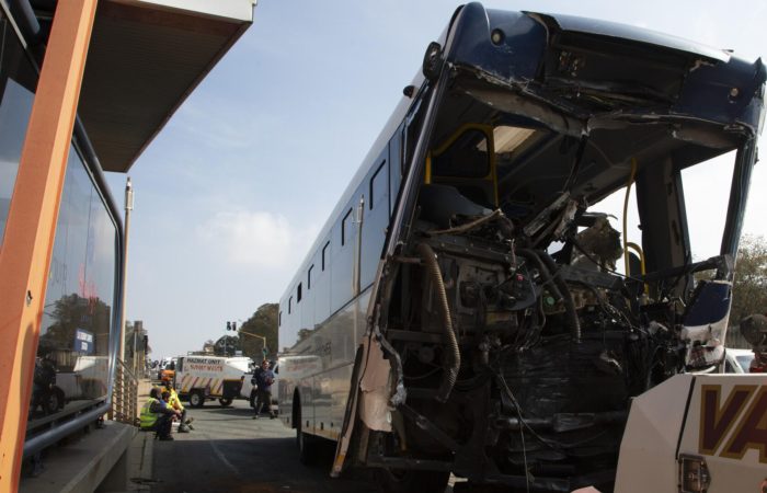 More than 70 people were injured in a bus collision in South Africa.