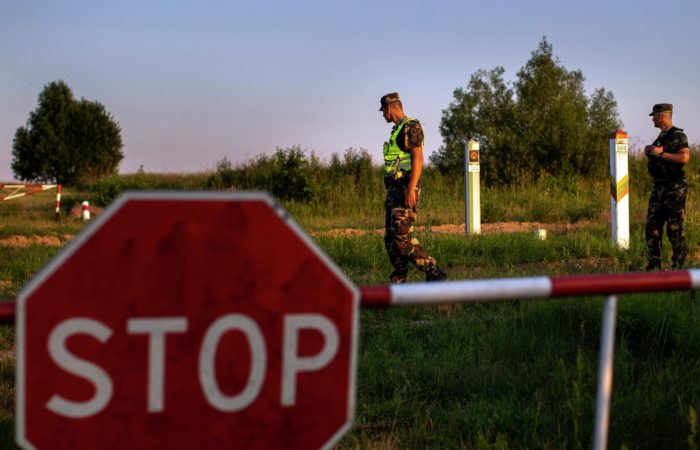 Lithuania blocked the Medininkai checkpoint on the border with Belarus.