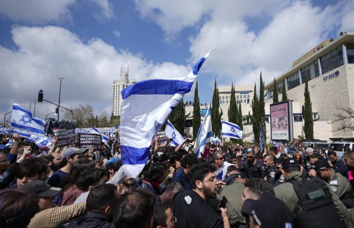In Israel, protesters demanded the resignation of Prime Minister Netanyahu.