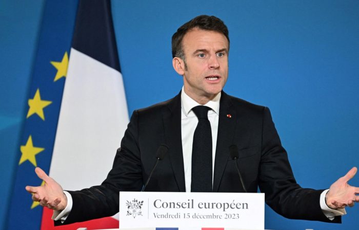 The EU is very far from granting membership to Ukraine, Macron said.