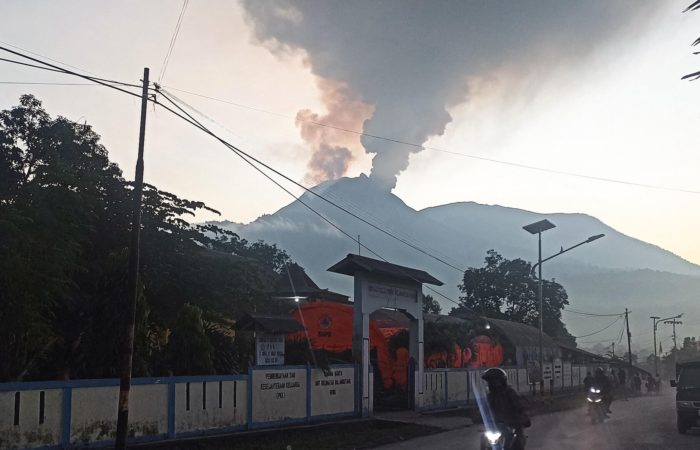 Indonesia has declared a high alert level due to a volcanic eruption.