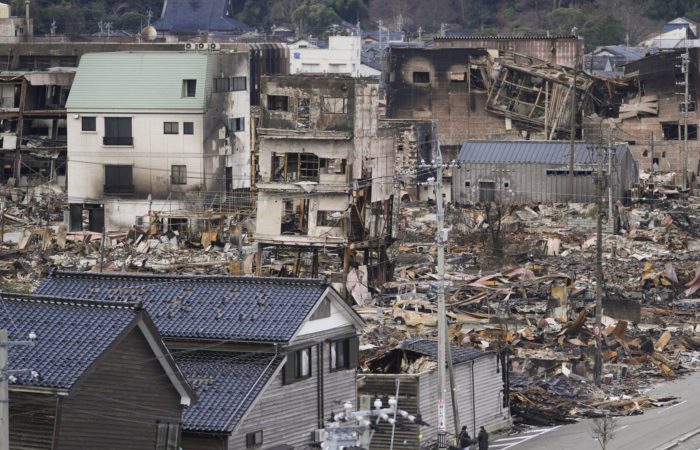 In Japan, a search operation was launched in the city where a block was burned out in a fire.