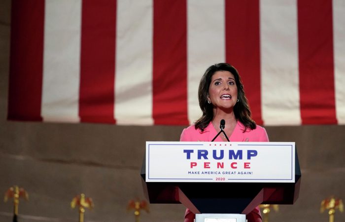 Trump’s rival said she will not leave the race for the Republican nomination.